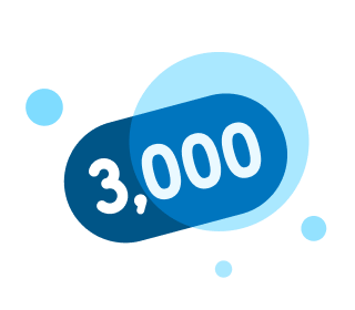 3,000 Blue Points